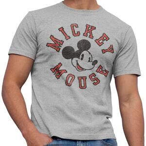 Disney Men's Mickey Mouse Athletic Vintage Classic Distressed Adult T-Shirt